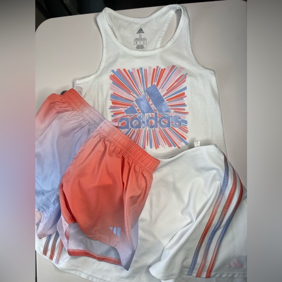 adidas Little Girls 2-pc. Skort Set and shorts included - Picture 9 of 12